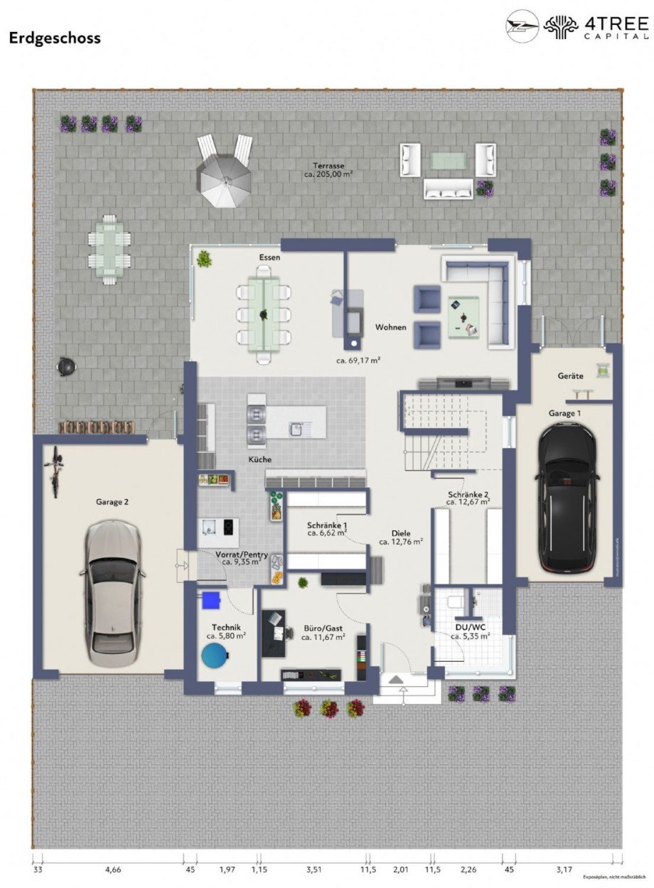 Grundriss EG Einfamilienhaus Ammersbek