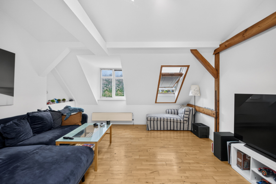 Gemütliches Wohnzimmer Penthousewohnung Hamburg