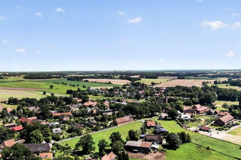 Blick über Wrestedt-Lehmke Landhaus Wrestedt