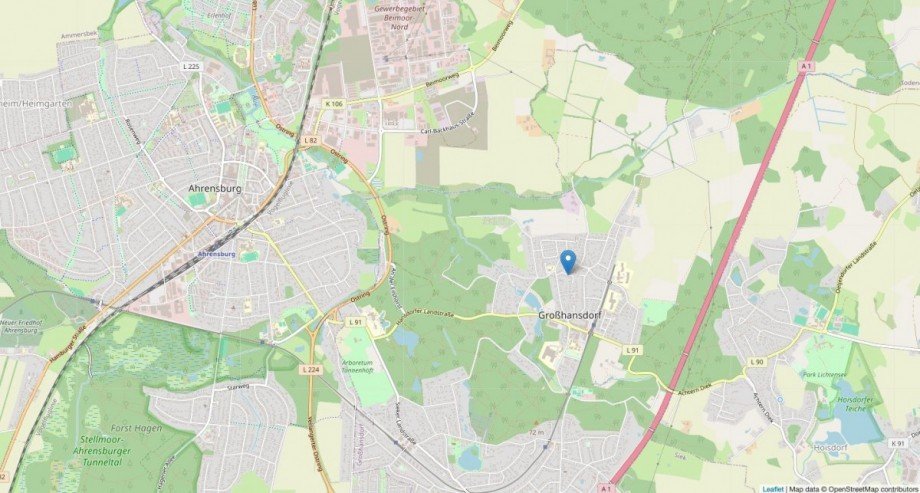 Umgebungskarte Einfamilienhaus Großhansdorf