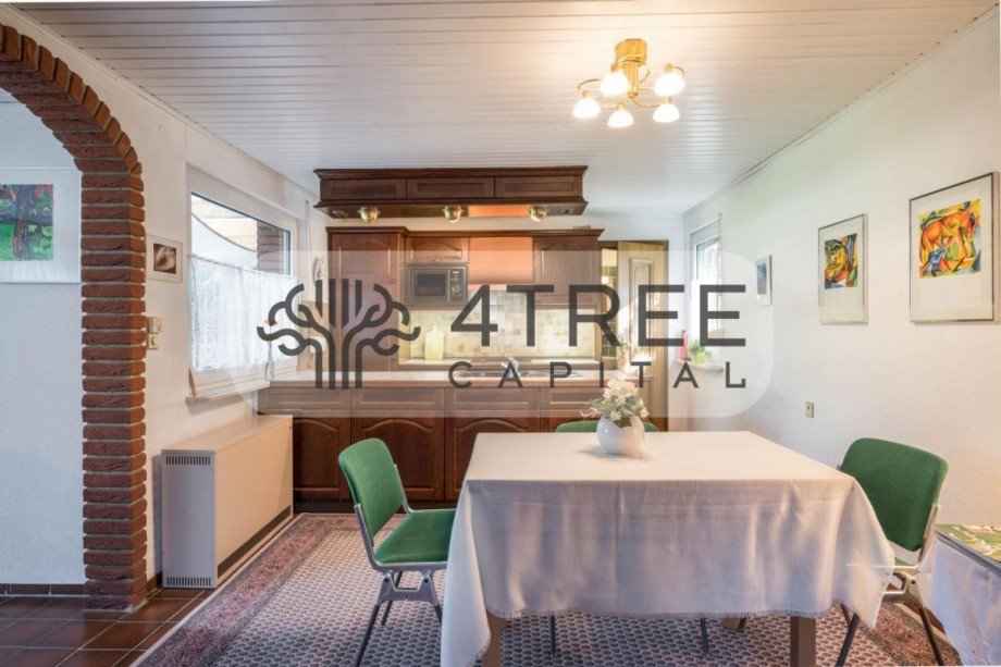 Küche mit offenem Essbereich Bungalow Lübeck