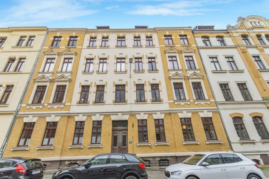 Straßenansicht des Hauses Etagenwohnung Leipzig