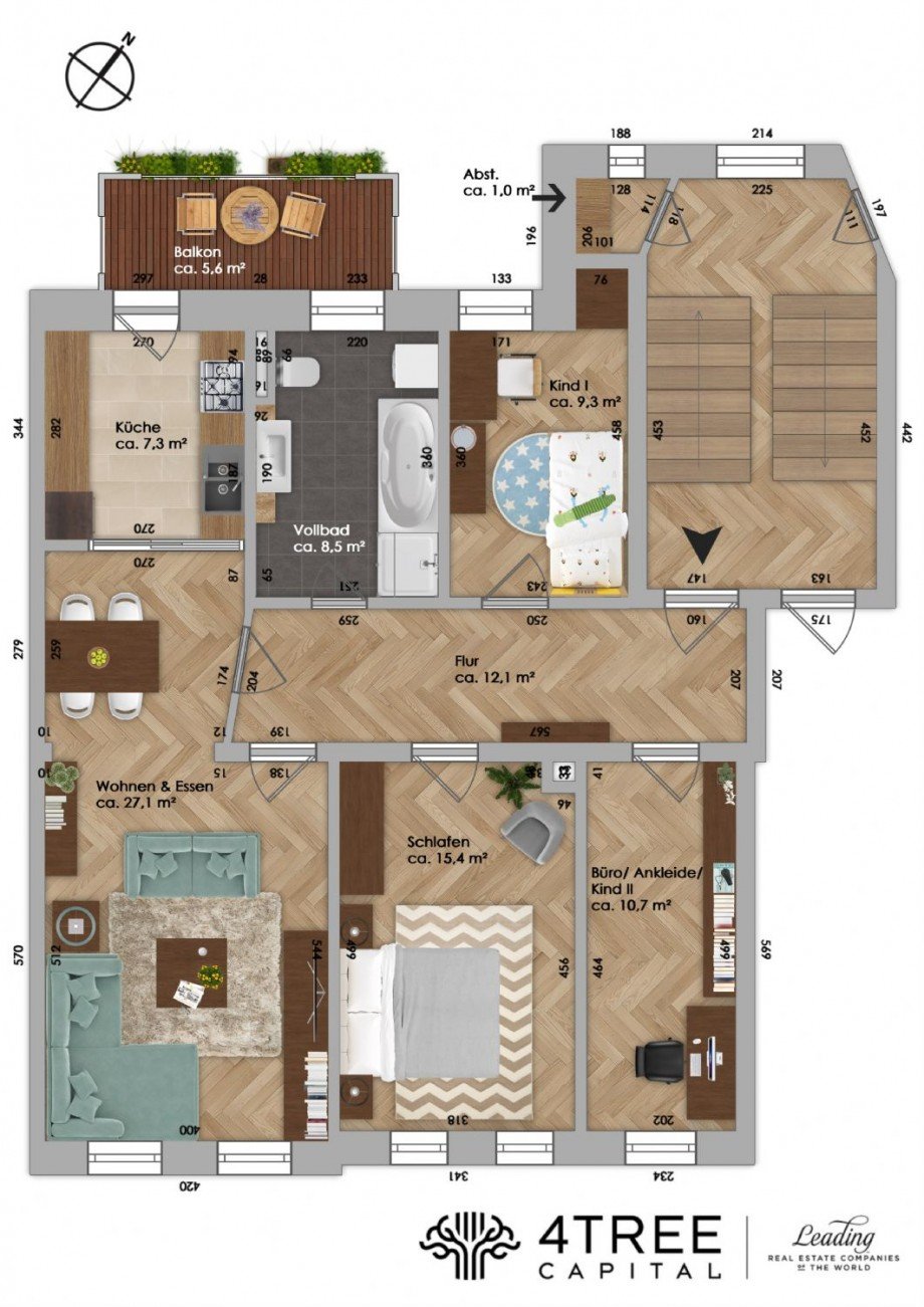 Grundriss der Wohnung Etagenwohnung Leipzig