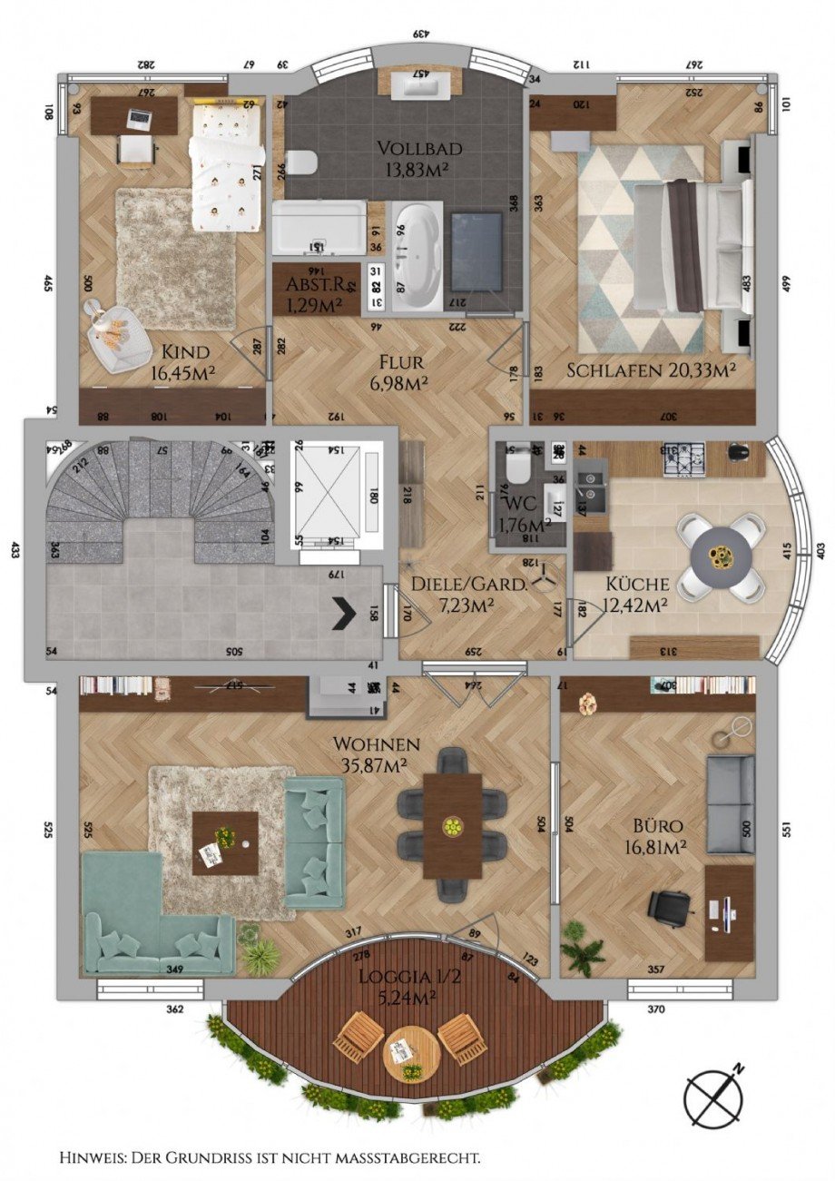 ETW_Nr__2_Kaiser-Wilhelm-Allee_Ahrensburg_-_1__Obergeschoss Etagenwohnung Ahrensburg