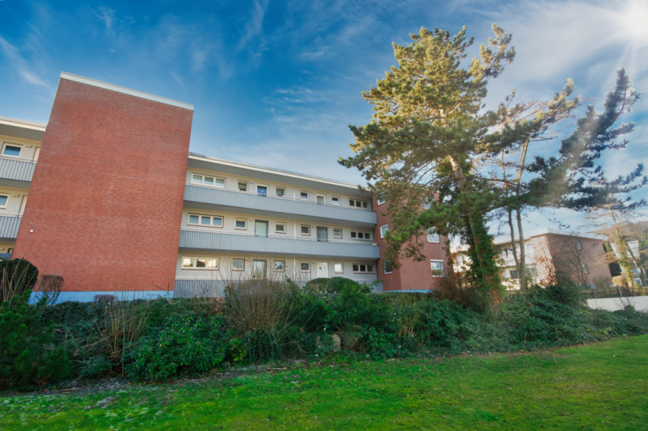 Seitenansicht des Hauses Etagenwohnung Seevetal