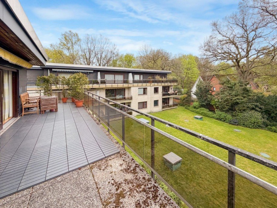 Dachterrasse mit viel Weite Penthousewohnung Hamburg