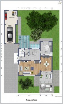 Grundriss Erdgeschoss VERKAUFT! TOP-MODERNISIERTER GARTENTRAUM SUCHT NEUE FAMILIE