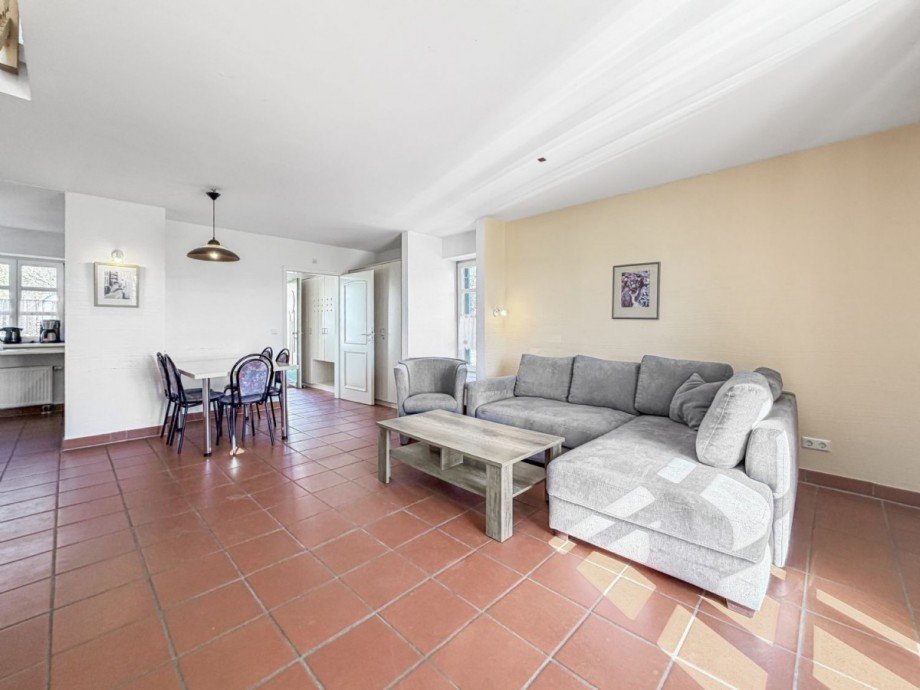 Gemütliche Sitzlandschaft im EG Maisonettewohnung Dranske