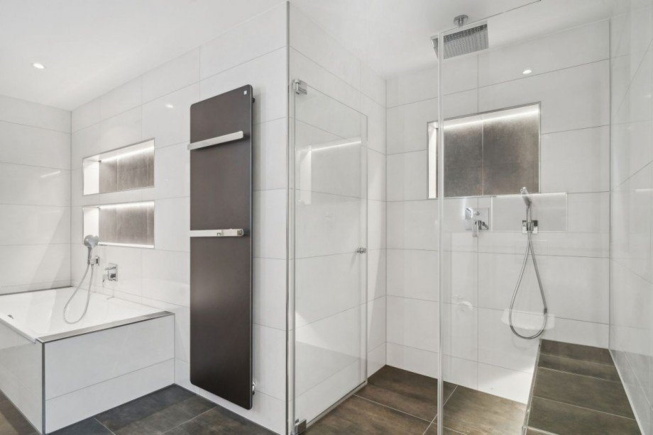 Masterbad mit Dusche Penthousewohnung Heidelberg