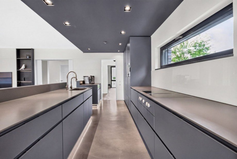 Zonaler, offener Kochbereich Villa Großhansdorf