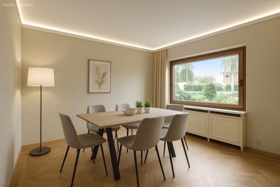 Esszimmer oder Büro im EG (Gestaltungsvorschlag KI-generiert) Einfamilienhaus Großhansdorf