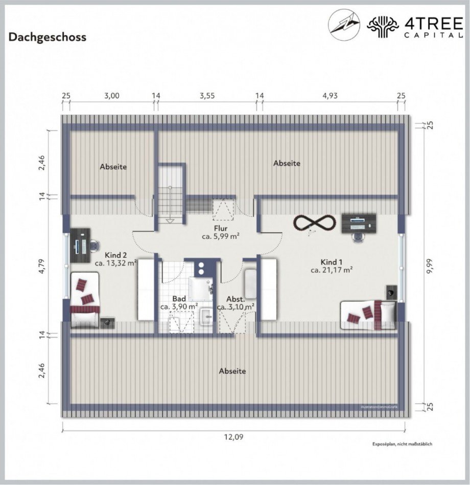 Grundriss DG Einfamilienhaus Weede