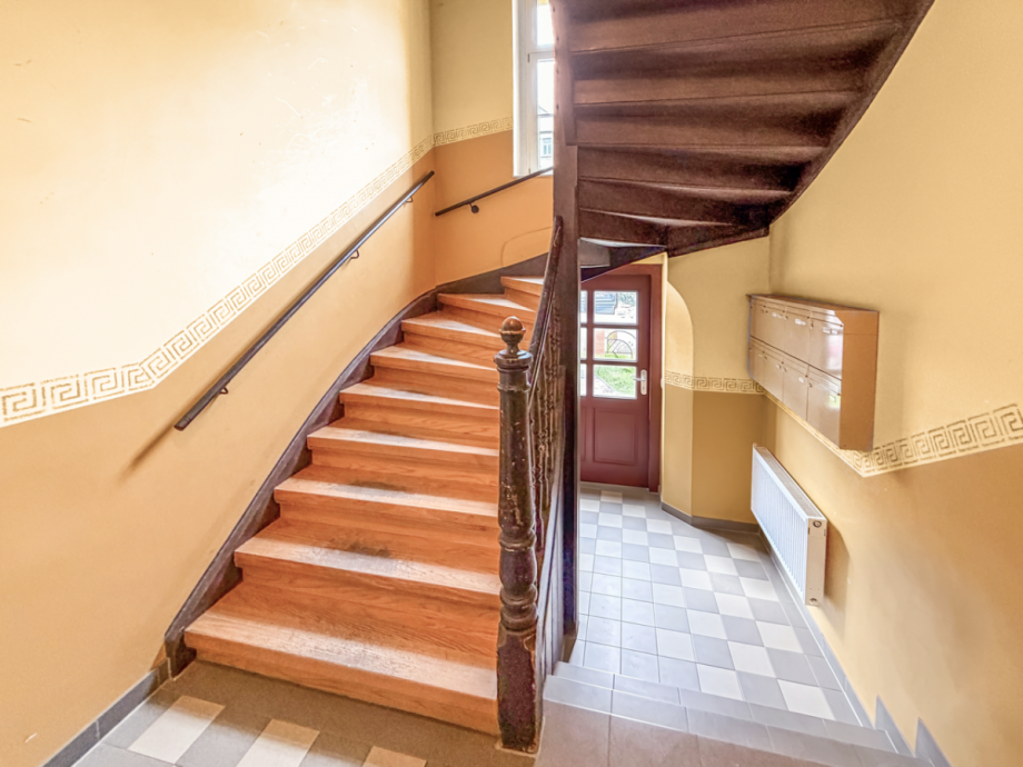 Rückwärtiger Hauseingang von Hofseite Erdgeschosswohnung Leipzig