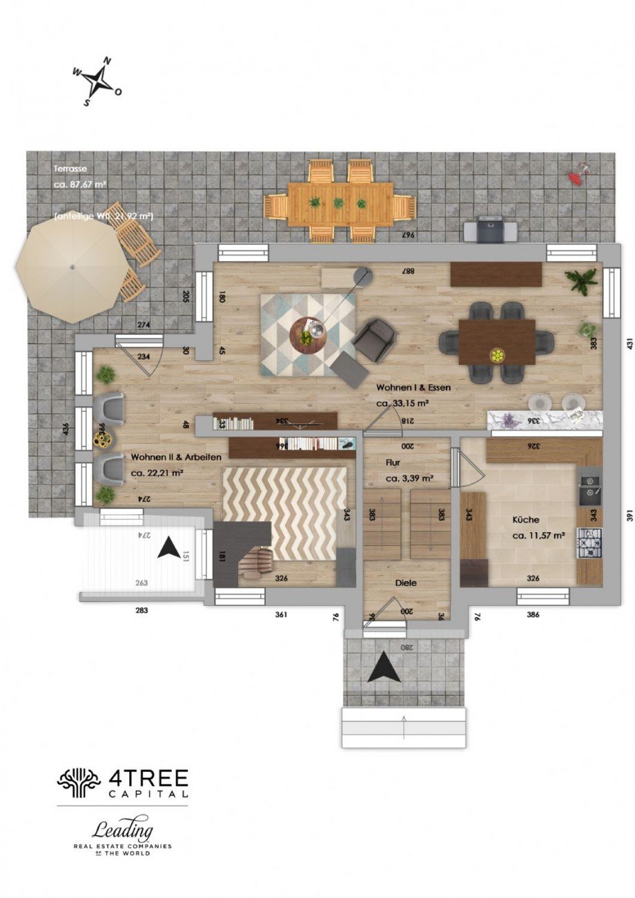 Grundriss Erdgeschoss Einfamilienhaus Großhansdorf