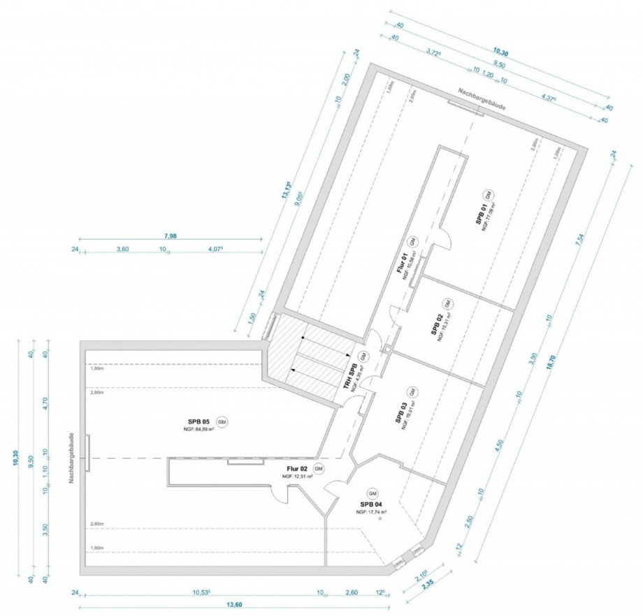 Grundriss Dachboden Wohn- / Gesch�ftshaus Hamburg