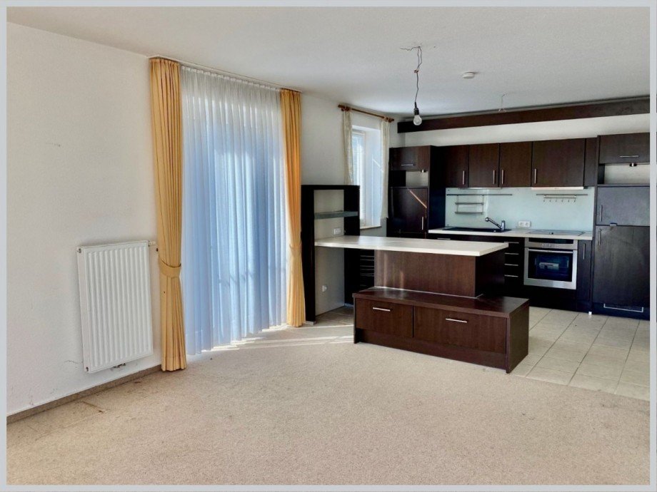 Große Wohnküche mit Zugang zum Balkon Penthousewohnung Lübeck