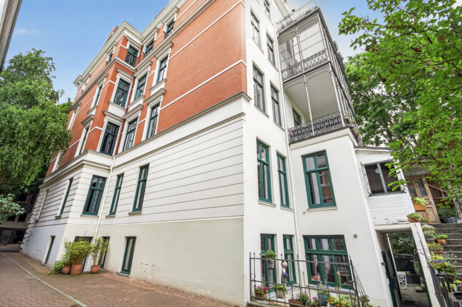 Kopfhaus mit Abstandsflächen Penthousewohnung Hamburg