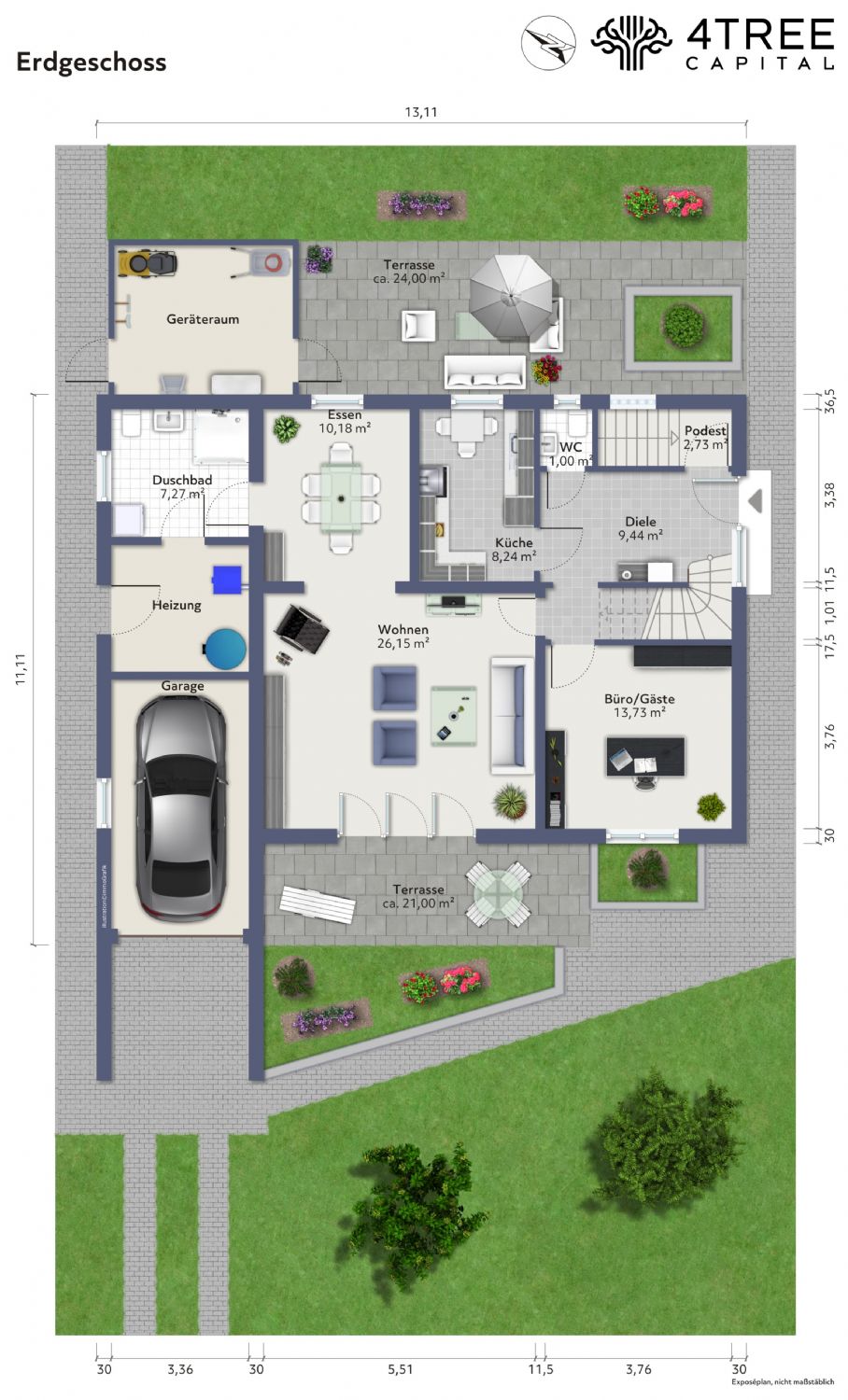 Grundriss Erdgeschoss Einfamilienhaus Klein Rönnau