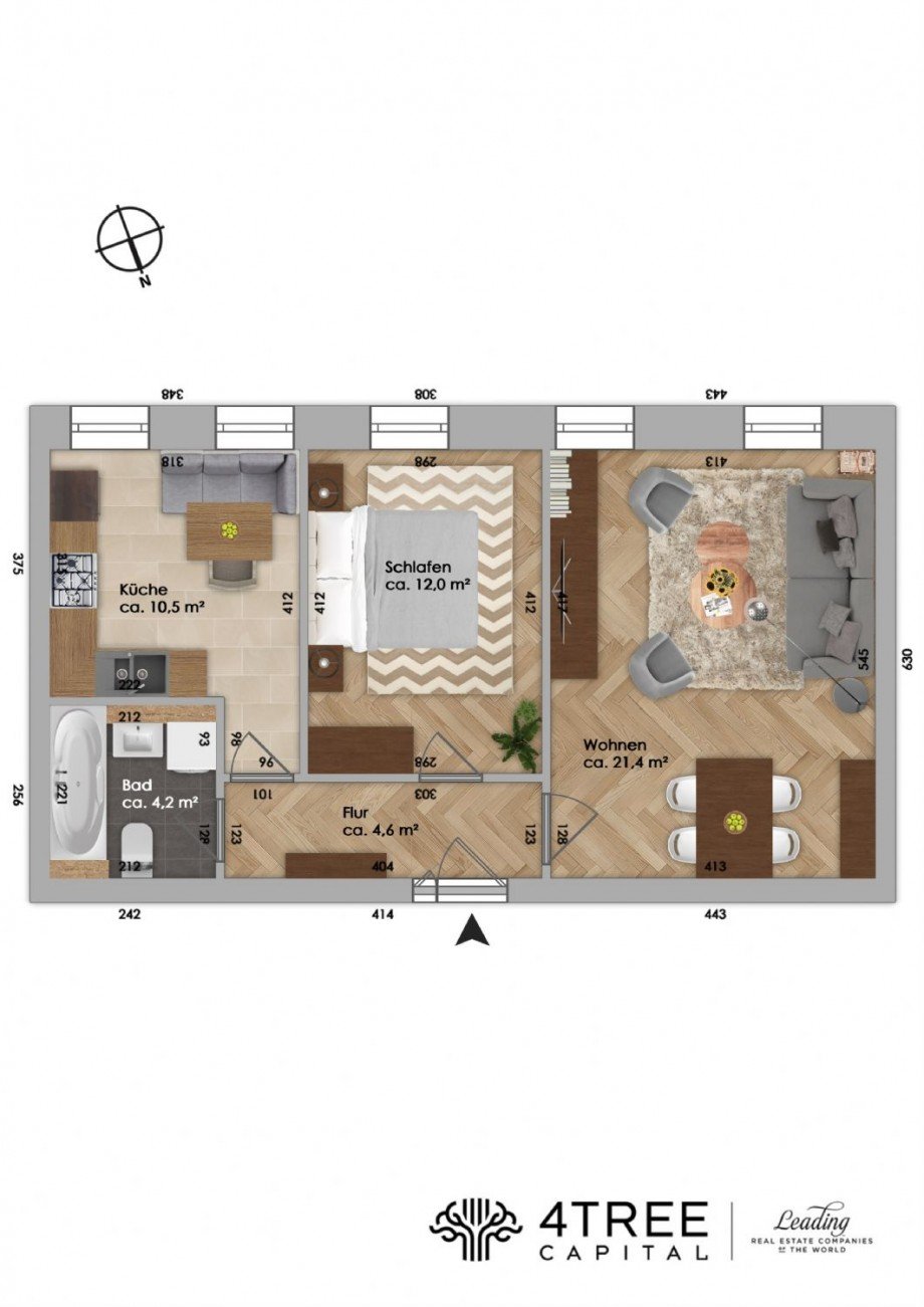 Grundriss der Wohnung Etagenwohnung Leipzig