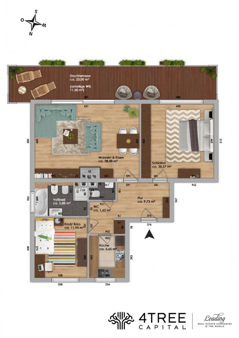 Grundriss Penthouse Penthousewohnung Hamburg