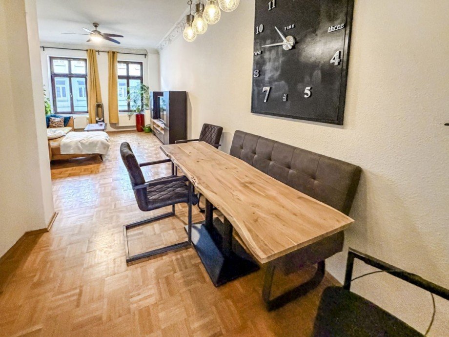 Essbereich zw. Küche und Wohnzimmer Etagenwohnung Leipzig