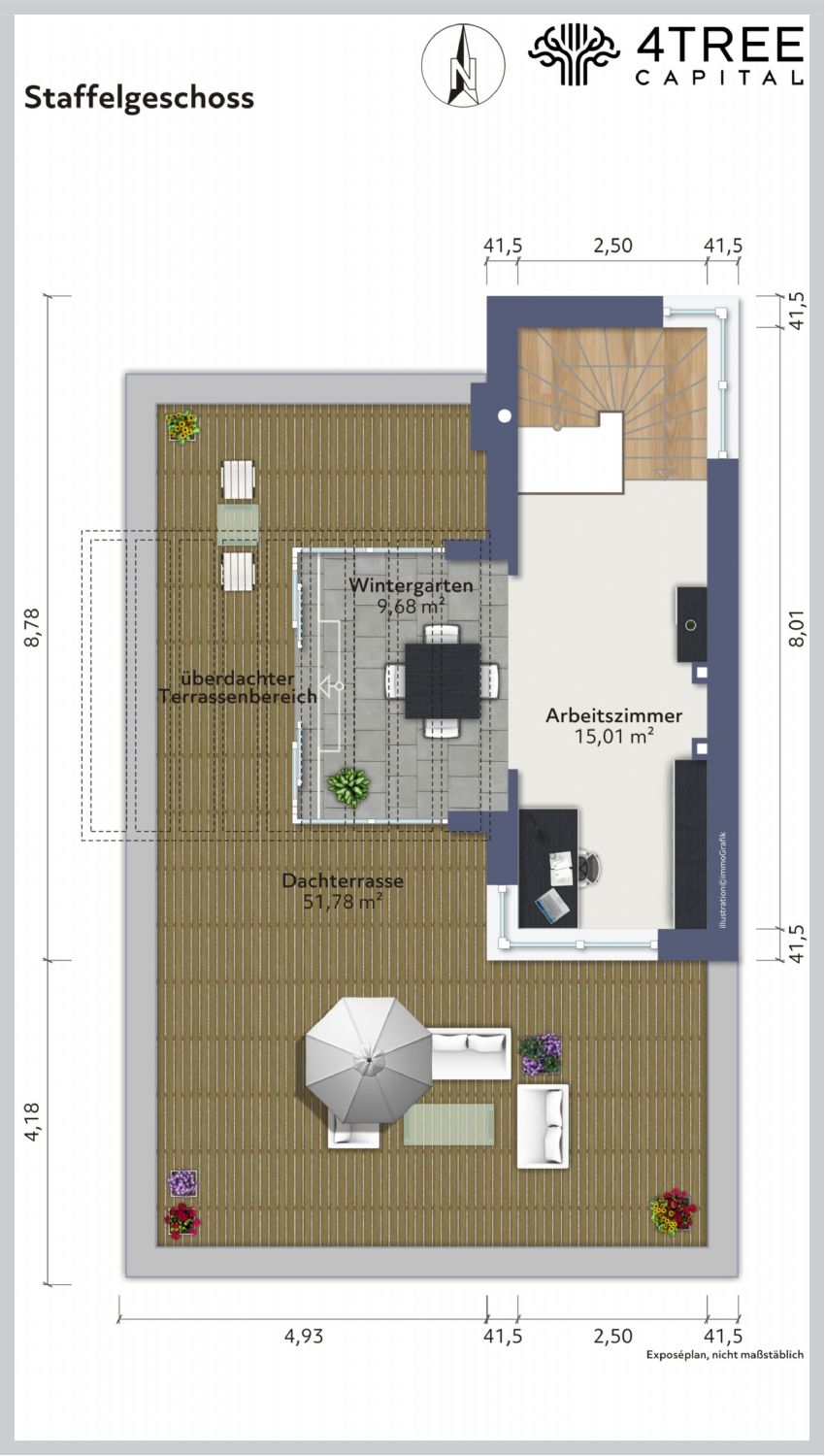 Wohnebene 2 Penthousewohnung Lübeck