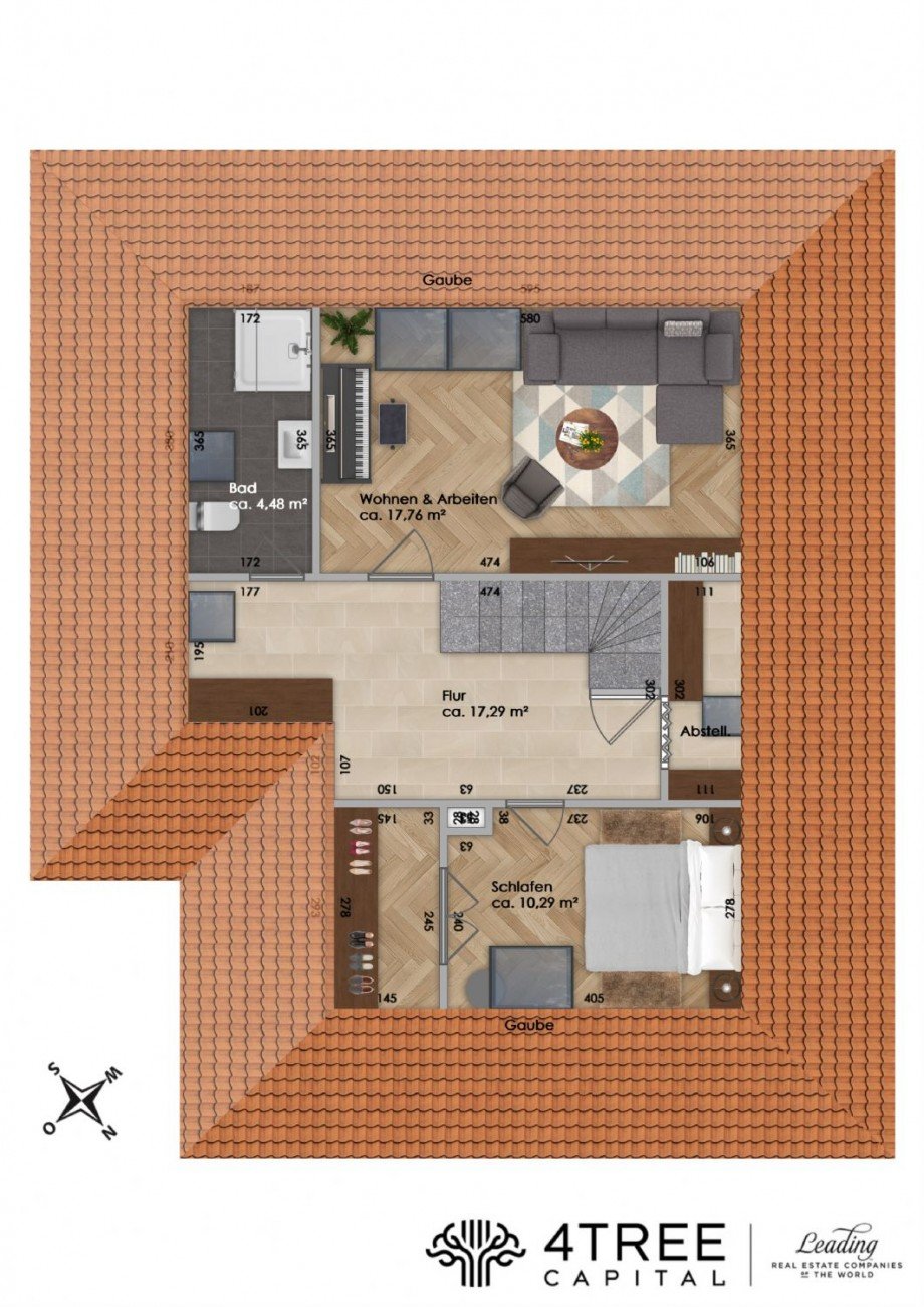 Grundriss Dachgeschoss Einfamilienhaus Grünendeich
