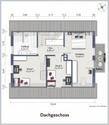 Grundriss Dachgeschoss VERKAUFT! TOP-MODERNISIERTER GARTENTRAUM SUCHT NEUE FAMILIE