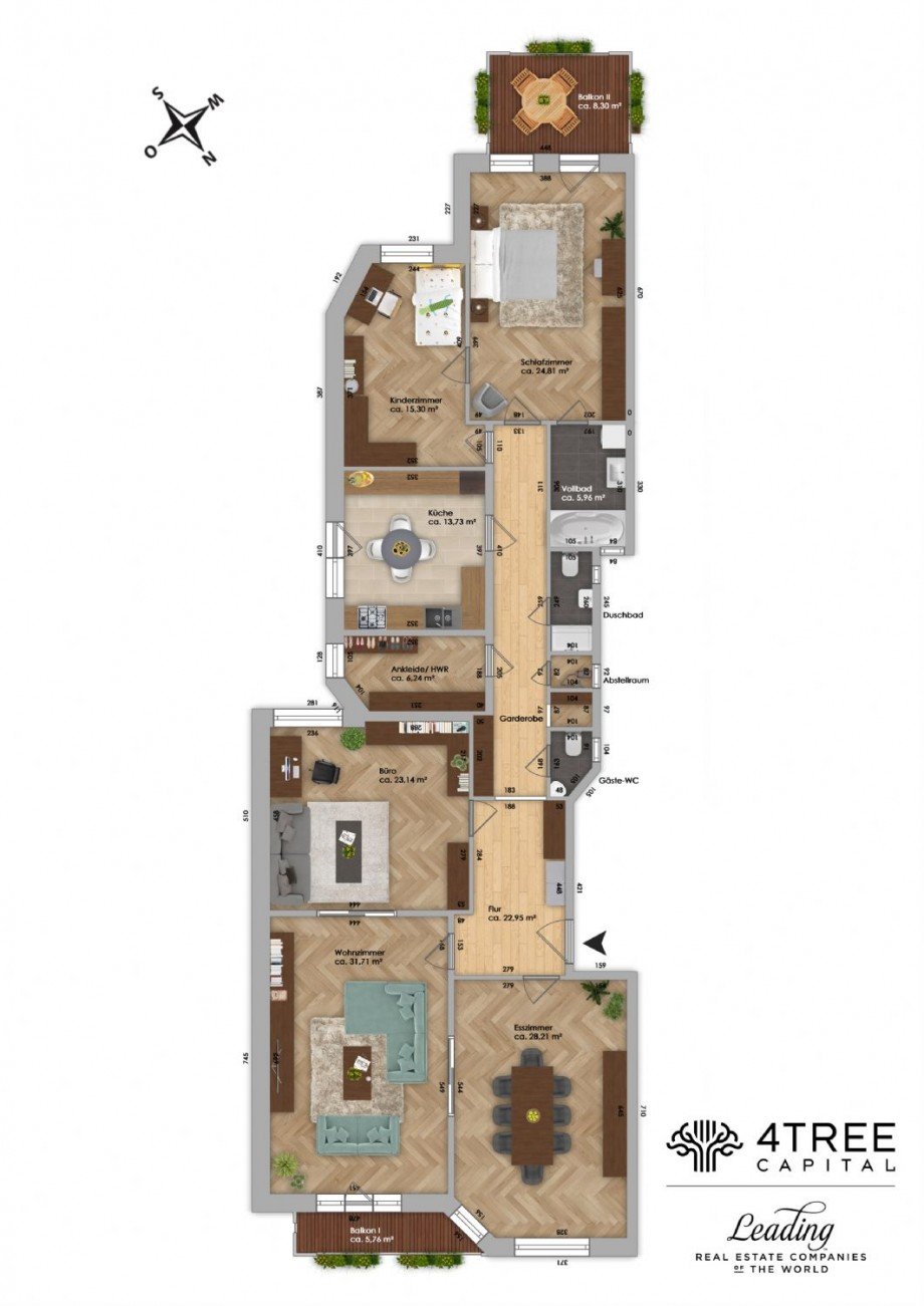 Grundriss der Wohnung Etagenwohnung Hamburg