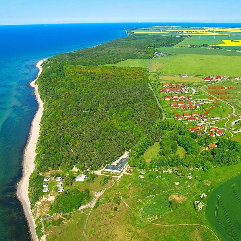 Luftbild Feriendorf Rugana Reihenendhaus Dranske