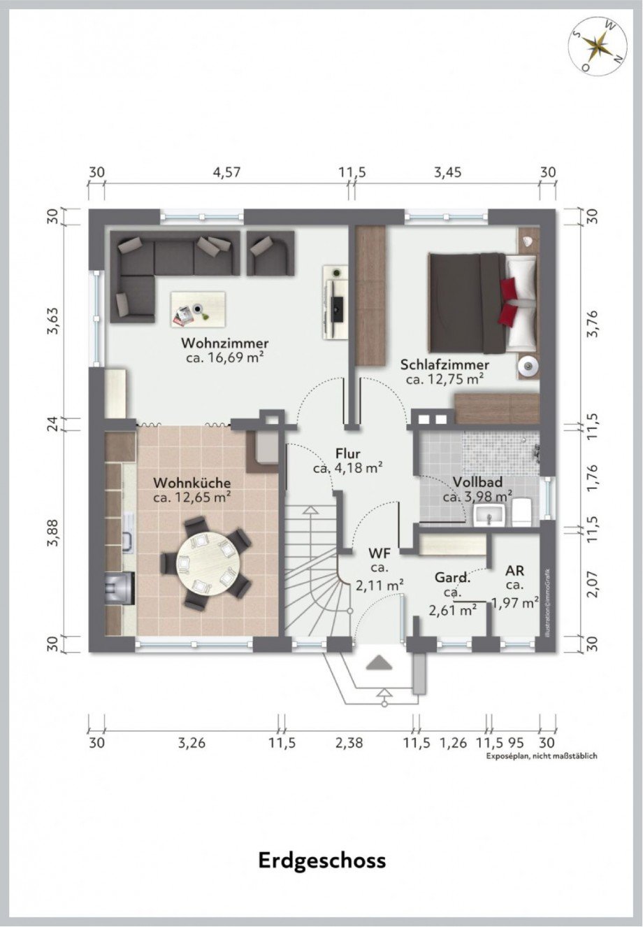 Grundriss EG Einfamilienhaus Bad Oldesloe