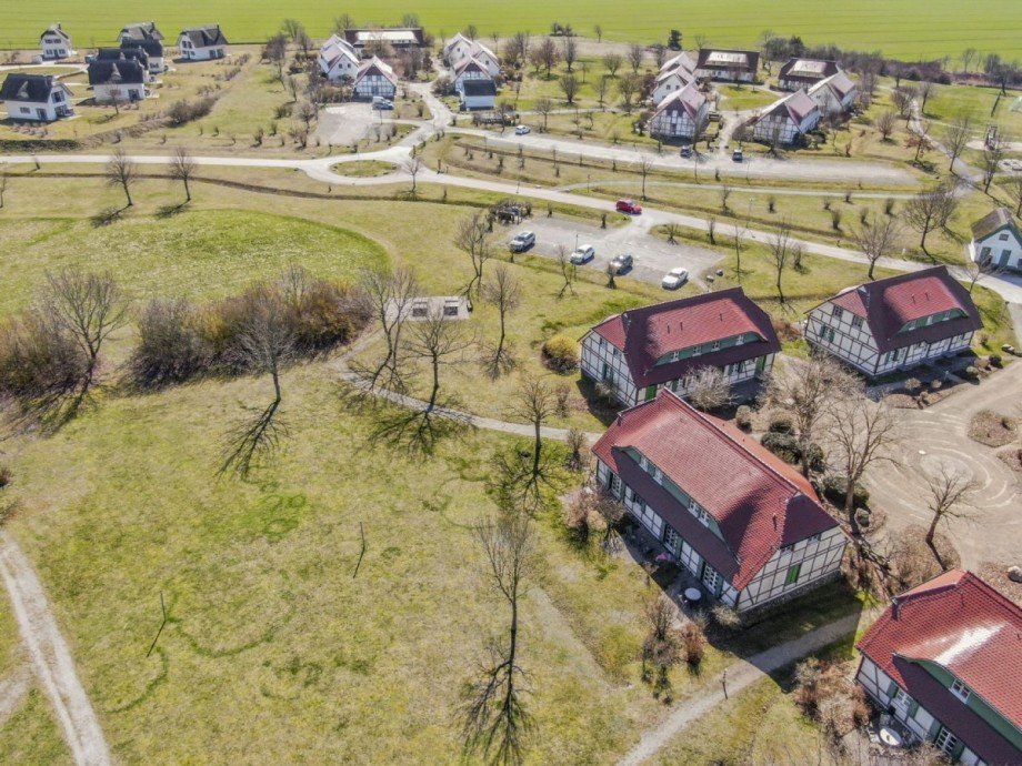 Lufbild des Hauses Maisonettewohnung Dranske