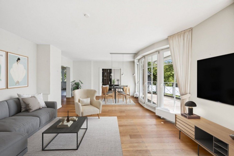 Einrichtungs- und Gestaltungsvorschlag via Virtual Staging Etagenwohnung Ahrensburg