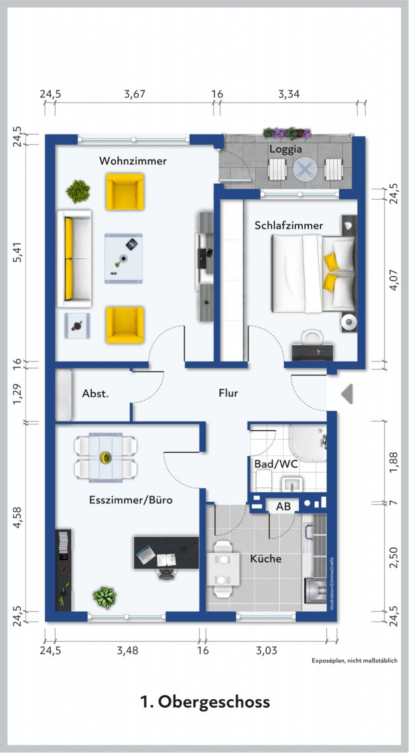 Grundriss der Wohnung Etagenwohnung Ammersbek